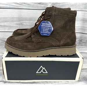 ALPINE DESIGN BROWN LEATHER CASUAL‎ LACE UP BOOTS Men Size 14  NEW IN BOX  ITALY
